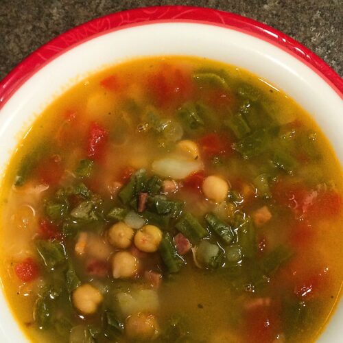 Mexican Chick Pea and Cactus Soup
